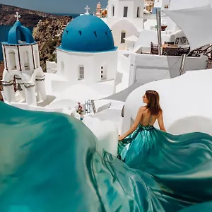 Santo Blue Horizon Blue Domes View Oia (Santorini)