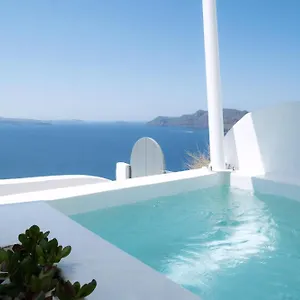 别墅 Splendid Santorini With Sea View And Hot Tub 伊亚